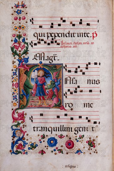 Choir book located at the Piccolomini Library in Siena