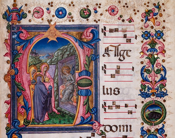 Recueil de chants conservé à la Libreria Piccolomini de Sienne