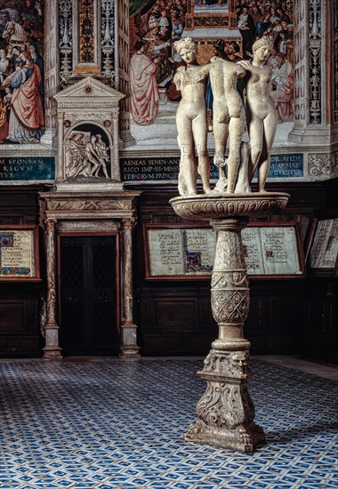 The Three Graces, of the Piccolomini Library in Siena