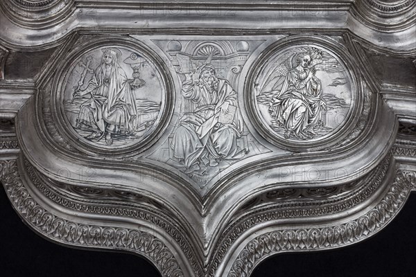 Détail de la Grande Croix d'argent du Trésor de Saint-Jean, Museo dell'Opera del Duomo, Florence