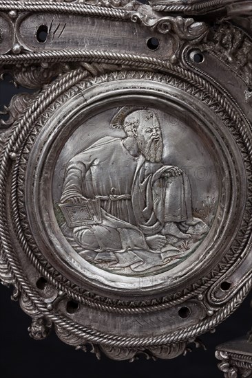 Détail de la Grande Croix d'argent du Trésor de Saint-Jean, Museo dell'Opera del Duomo, Florence