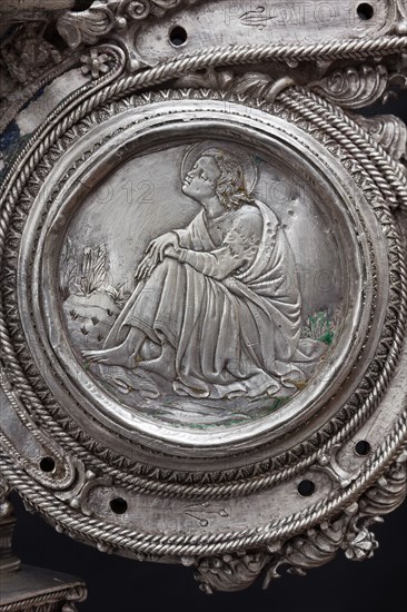 Détail de la Grande Croix d'argent du Trésor de Saint-Jean, Museo dell'Opera del Duomo, Florence