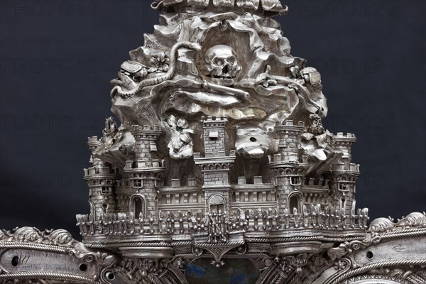 Détail de la Grande Croix d'argent du Trésor de Saint-Jean, Museo dell'Opera del Duomo, Florence