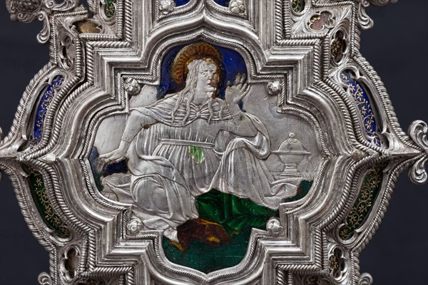 Détail de la Grande Croix d'argent du Trésor de Saint-Jean, Museo dell'Opera del Duomo, Florence