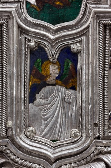 Détail de la Grande Croix d'argent du Trésor de Saint-Jean, Museo dell'Opera del Duomo, Florence