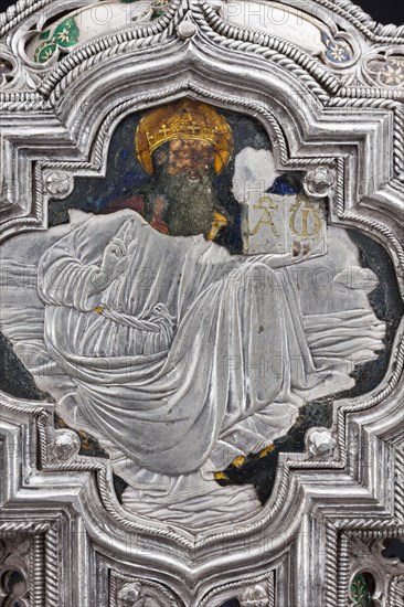 Détail de la Grande Croix d'argent du Trésor de Saint-Jean, Museo dell'Opera del Duomo, Florence