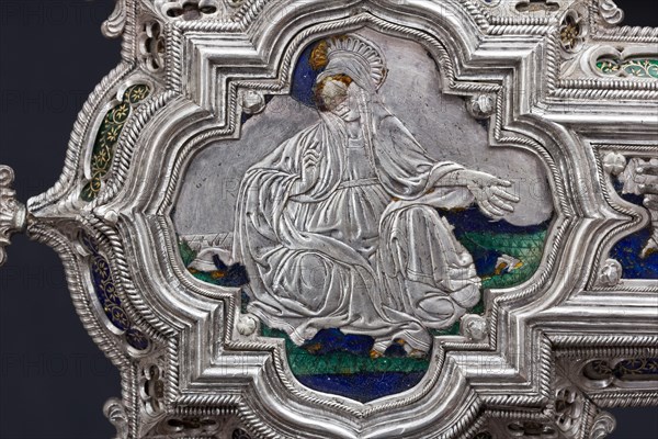 Détail de la Grande Croix d'argent du Trésor de Saint-Jean, Museo dell'Opera del Duomo, Florence