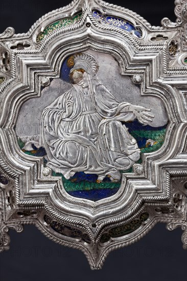 Détail de la Grande Croix d'argent du Trésor de Saint-Jean, Museo dell'Opera del Duomo, Florence