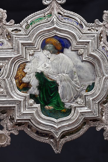 Détail de la Grande Croix d'argent du Trésor de Saint-Jean, Museo dell'Opera del Duomo, Florence