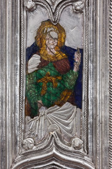 Détail de la Grande Croix d'argent du Trésor de Saint-Jean, Museo dell'Opera del Duomo, Florence