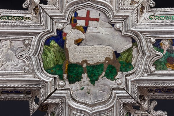 Détail de la Grande Croix d'argent du Trésor de Saint-Jean, Museo dell'Opera del Duomo, Florence