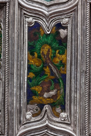 Détail de la Grande Croix d'argent du Trésor de Saint-Jean, Museo dell'Opera del Duomo, Florence