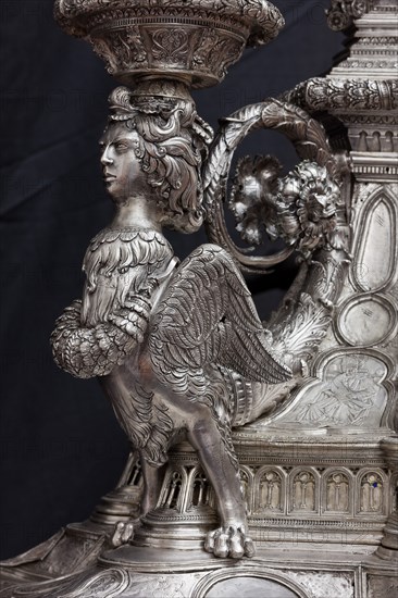 Détail de la Grande Croix d'argent du Trésor de Saint-Jean, Museo dell'Opera del Duomo, Florence