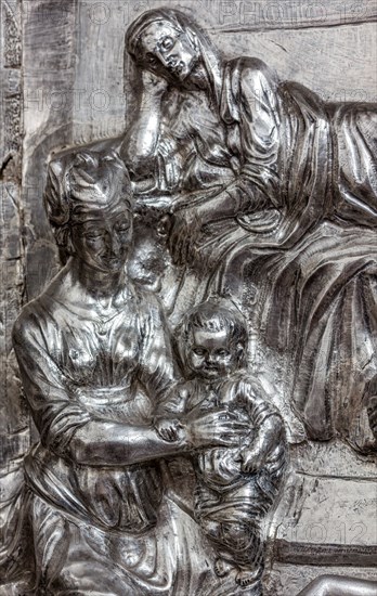 Détail de l'autel en argent du Trésor de Saint-Jean, Museo dell'Opera del Duomo, Florence