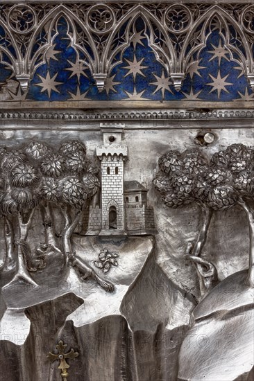 Détail de l'autel en argent du Trésor de Saint-Jean, Museo dell'Opera del Duomo, Florence