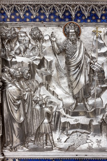 Détail de l'autel en argent du Trésor de Saint-Jean, Museo dell'Opera del Duomo, Florence