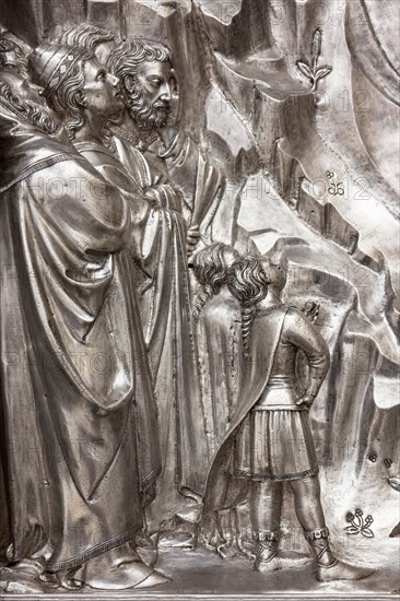 Détail de l'autel en argent du Trésor de Saint-Jean, Museo dell'Opera del Duomo, Florence