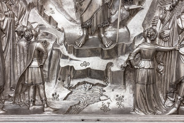 Détail de l'autel en argent du Trésor de Saint-Jean, Museo dell'Opera del Duomo, Florence