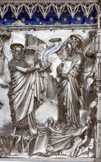 Détail de l'autel en argent du Trésor de Saint-Jean, Museo dell'Opera del Duomo, Florence