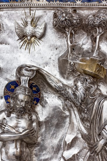 Détail de l'autel en argent du Trésor de Saint-Jean, Museo dell'Opera del Duomo, Florence