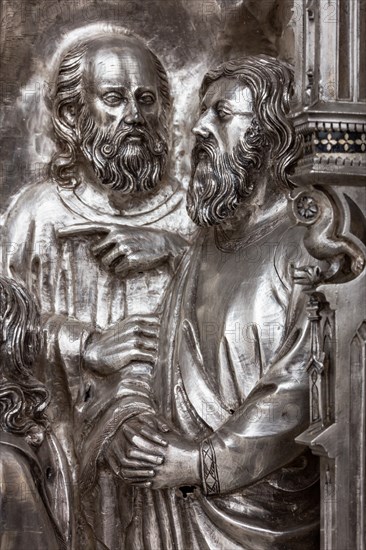 Détail de l'autel en argent du Trésor de Saint-Jean, Museo dell'Opera del Duomo, Florence