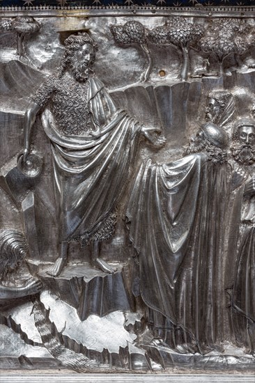 Détail de l'autel en argent du Trésor de Saint-Jean, Museo dell'Opera del Duomo, Florence