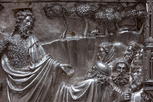 Détail de l'autel en argent du Trésor de Saint-Jean, Museo dell'Opera del Duomo, Florence