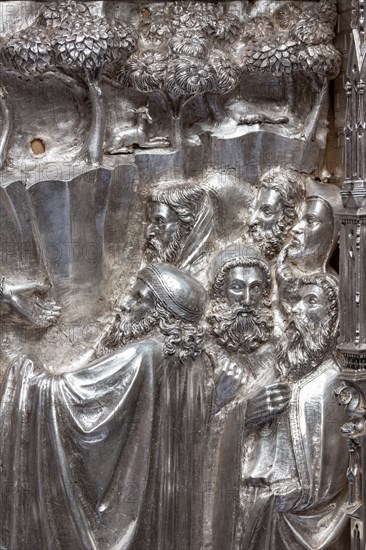 Détail de l'autel en argent du Trésor de Saint-Jean, Museo dell'Opera del Duomo, Florence