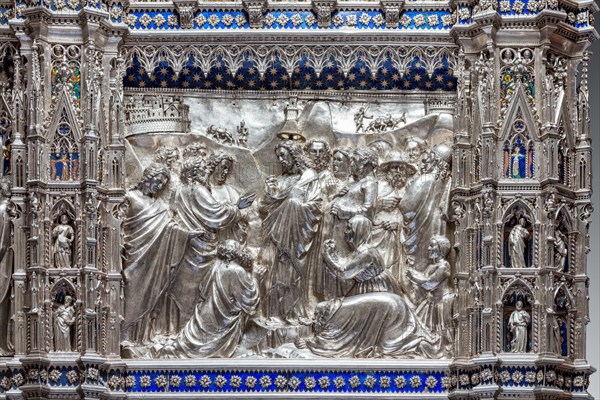 Détail de l'autel en argent du Trésor de Saint-Jean, Museo dell'Opera del Duomo, Florence