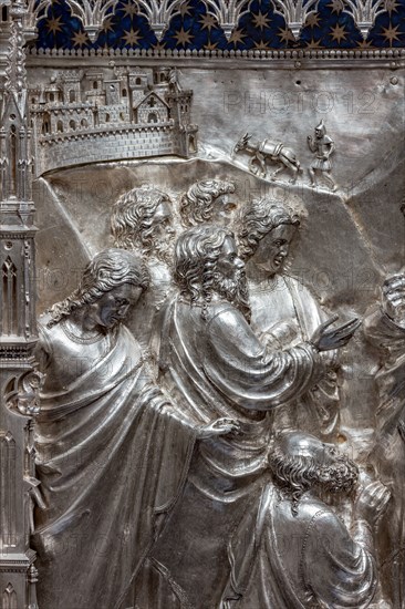 Détail de l'autel en argent du Trésor de Saint-Jean, Museo dell'Opera del Duomo, Florence