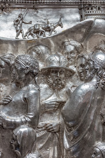 Détail de l'autel en argent du Trésor de Saint-Jean, Museo dell'Opera del Duomo, Florence