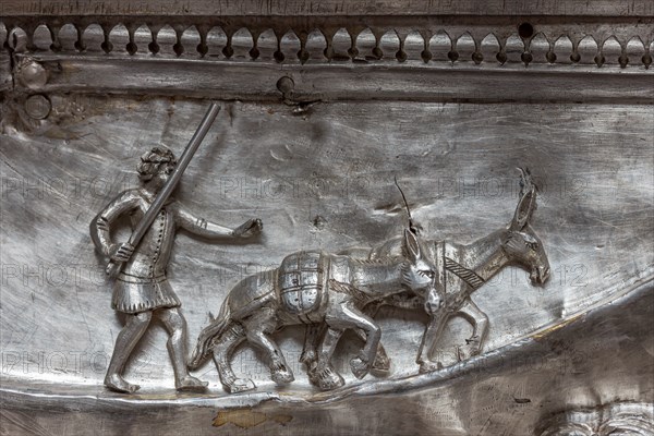 Détail de l'autel en argent du Trésor de Saint-Jean, Museo dell'Opera del Duomo, Florence