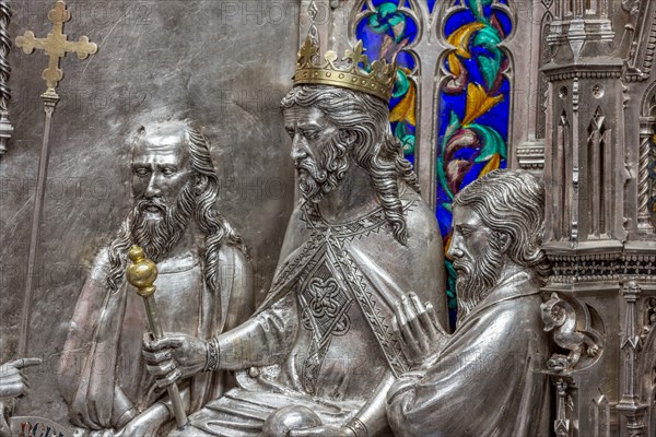 Détail de l'autel en argent du Trésor de Saint-Jean, Museo dell'Opera del Duomo, Florence