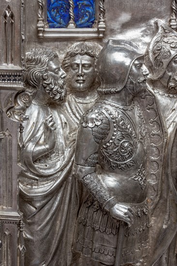 Détail de l'autel en argent du Trésor de Saint-Jean, Museo dell'Opera del Duomo, Florence