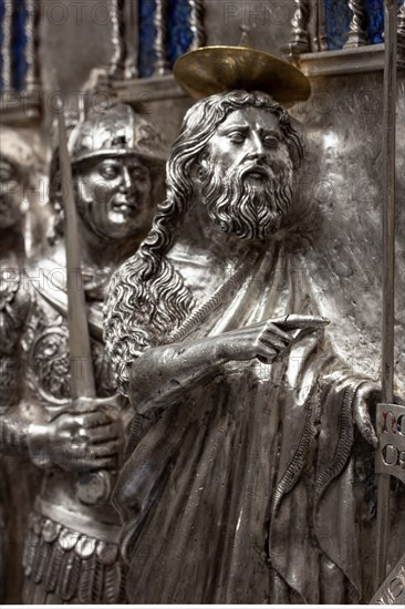 Détail de l'autel en argent du Trésor de Saint-Jean, Museo dell'Opera del Duomo, Florence