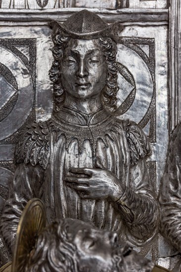 Détail de l'autel en argent du Trésor de Saint-Jean, Museo dell'Opera del Duomo, Florence