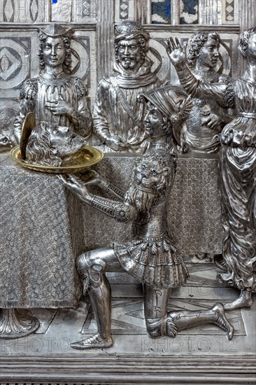 Détail de l'autel en argent du Trésor de Saint-Jean, Museo dell'Opera del Duomo, Florence