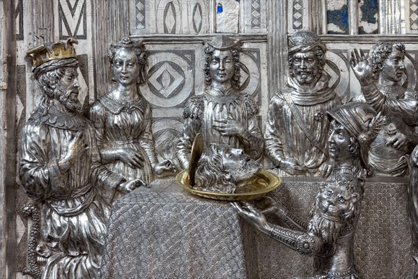 Détail de l'autel en argent du Trésor de Saint-Jean, Museo dell'Opera del Duomo, Florence