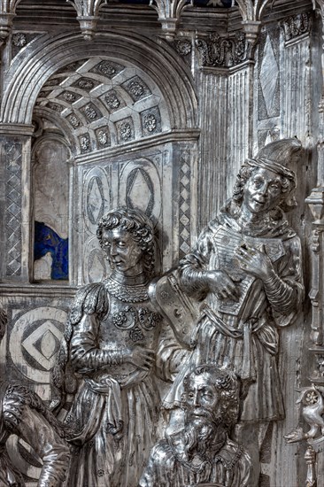 Détail de l'autel en argent du Trésor de Saint-Jean, Museo dell'Opera del Duomo, Florence