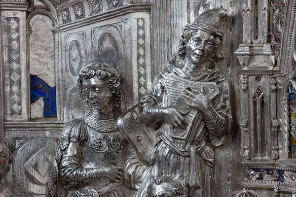 Détail de l'autel en argent du Trésor de Saint-Jean, Museo dell'Opera del Duomo, Florence