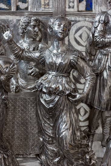 Détail de l'autel en argent du Trésor de Saint-Jean, Museo dell'Opera del Duomo, Florence