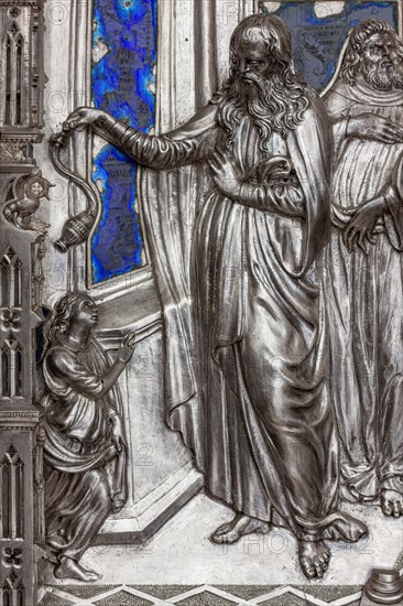 Détail de l'autel en argent du Trésor de Saint-Jean, Museo dell'Opera del Duomo, Florence