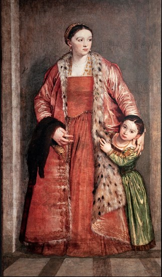 “Portrait of Livia Porto Thiene and her daughter Deidamia”, by Veronese