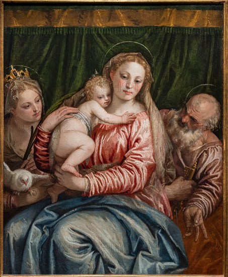 “Madonna and Infant Jesus between S. Catherine of Alessandria and Peter”, by Veronese