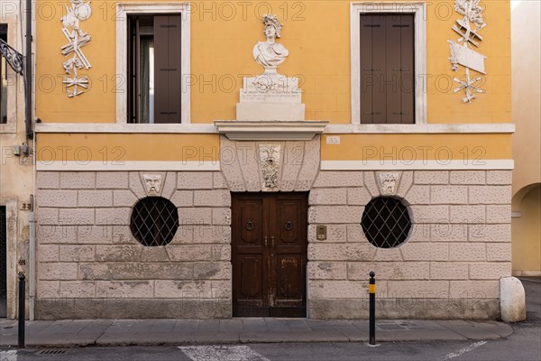 Vicenza: the facade of Gastaldi House in Contrà Porta S. Lucia