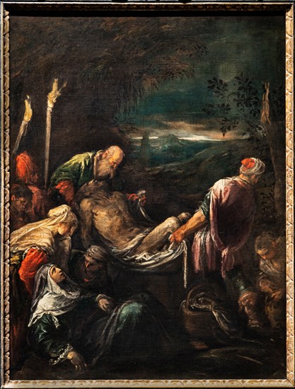 “Burial of the body of Christ”, by Jacopo Bassano