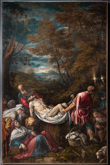 “Burial of the body of Christ”, by Jacopo Bassano