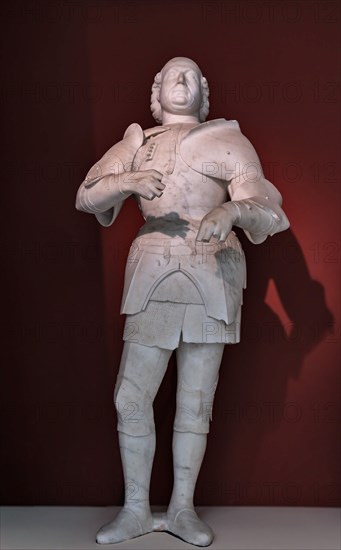 “Francesco Sforza”, statue in Carrara marble, by Alberto Maffioli