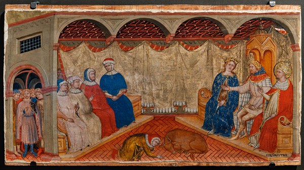 “Dispute of St. Sylvester with the Rome rabbis at the presence of Costantine and Helen”, by Battista da Vicenza