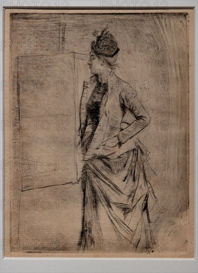 “Portrait of a Standing Young Woman in Profile” by Giovanni Boldini